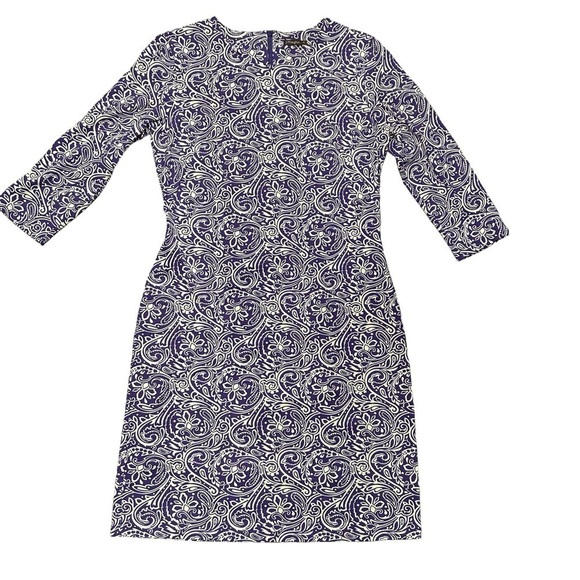 J. McLaughlin Dresses & Skirts - J. McLaughlin Sophia Dress English Paisley Women’s Medium EUC Purple White